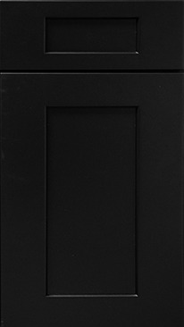 Midnight Black Shaker Kitchen Cabinet Door Sample of Midnight Black Shaker Style Ready to Assemble (RTA) Cabinets
