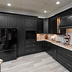 Midnight Black Shaker Style Ready to Assemble (RTA) 10 Foot Run Kitchen Cabinets Midnight Black Shaker Style Ready to Assemble (RTA) 10 Foot Run Kitchen Cabinets