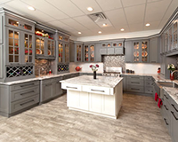 Platinum Shaker Style Ready to Assemble (RTA) 10 X 10 Kitchen Cabinets