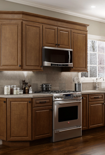 Luxury Brown Color Glazed Mocha Style Kitchen Cabinets